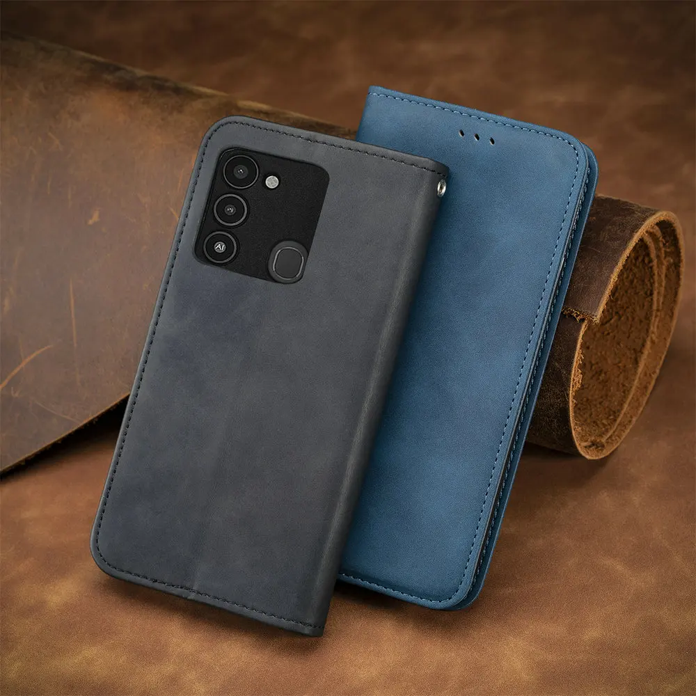 Флип-чехол Spark 10 Pro 10C 2023 Кожаный гладкий Чехол-книжка для Tecno 9 защитный