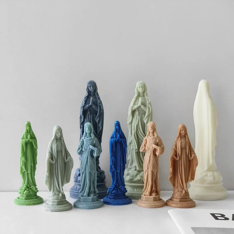 3D статуя богини Мэри форма для свечей Иисус портрет пластырь украшения дома