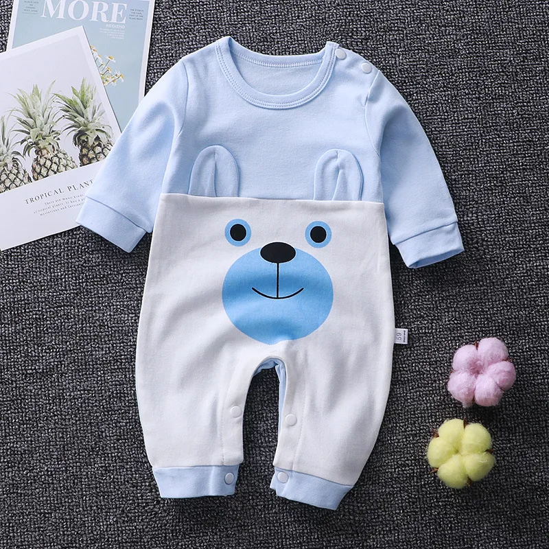 

100% Cotton Thick Baby Rompers Jumpsuits Spring Autumn Girl Pajamas Boy Sleepsuits Newborn Sleepers Infant Clothes Ropa De Bebe