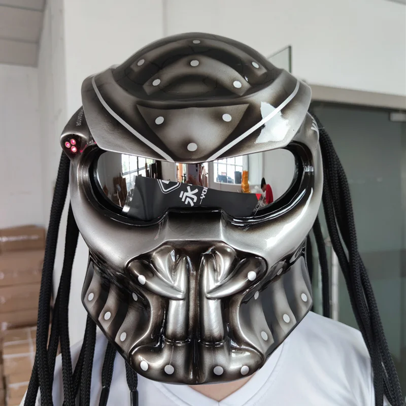 

For Motorcycle Predator Helmet Flexible Strip Lighting Full Face DOT High Quality Casco Moto Depredador Colorful Lens