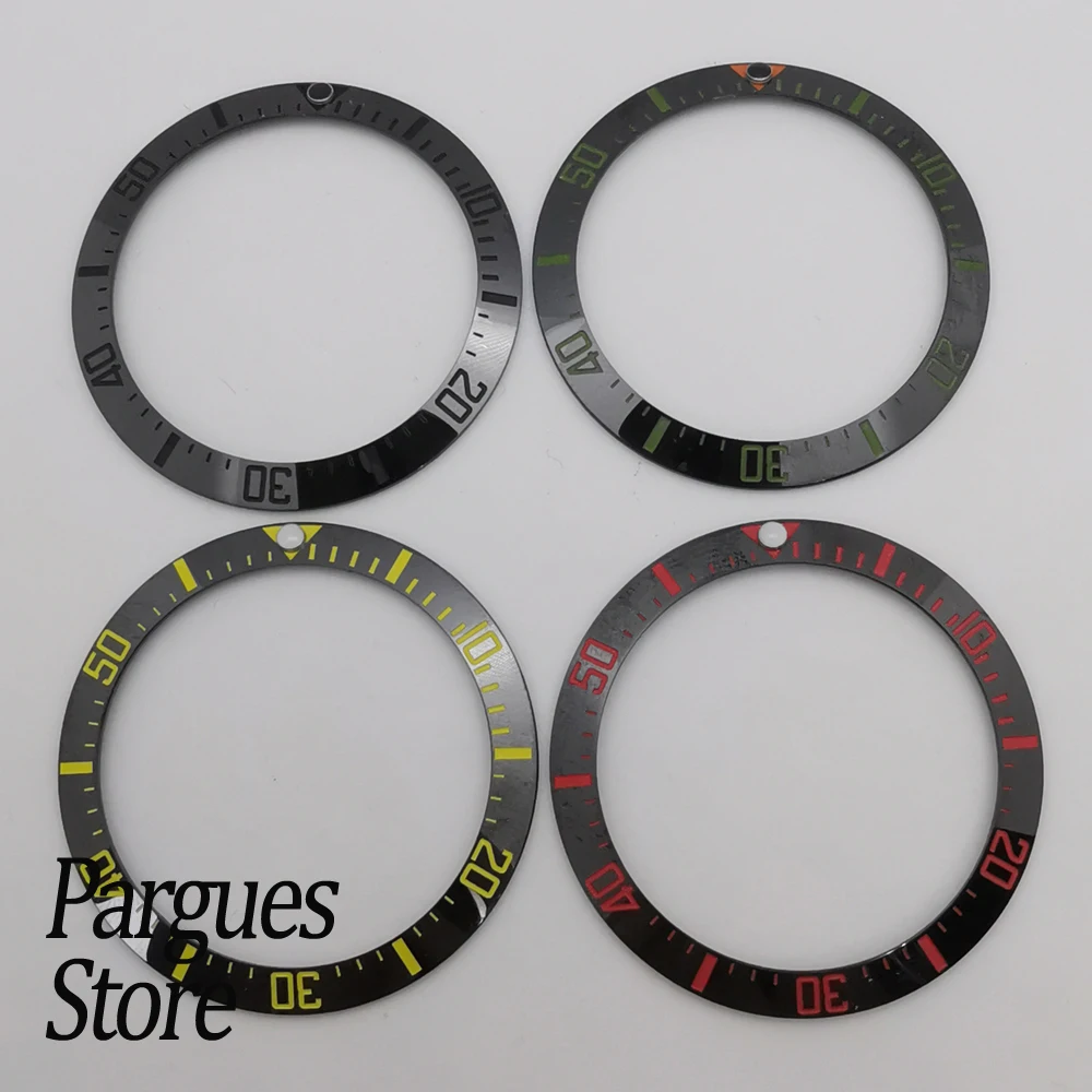 

38mm black ceramic watch bezel insert for 40mm automatic watch case