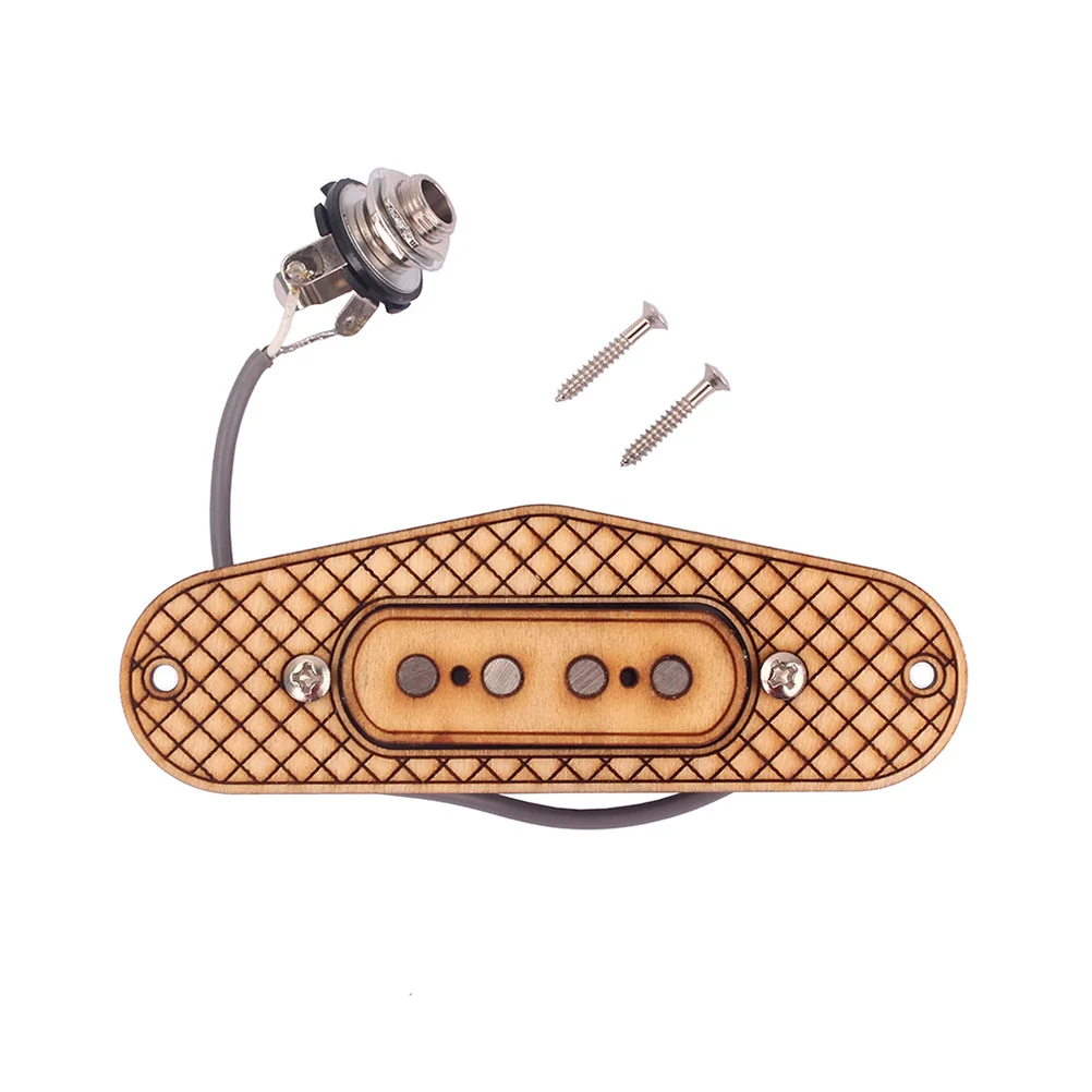 

1Pc Pickups Maple Delicate Wooden Durable 4-string Pickups for Cigar Box Guitar