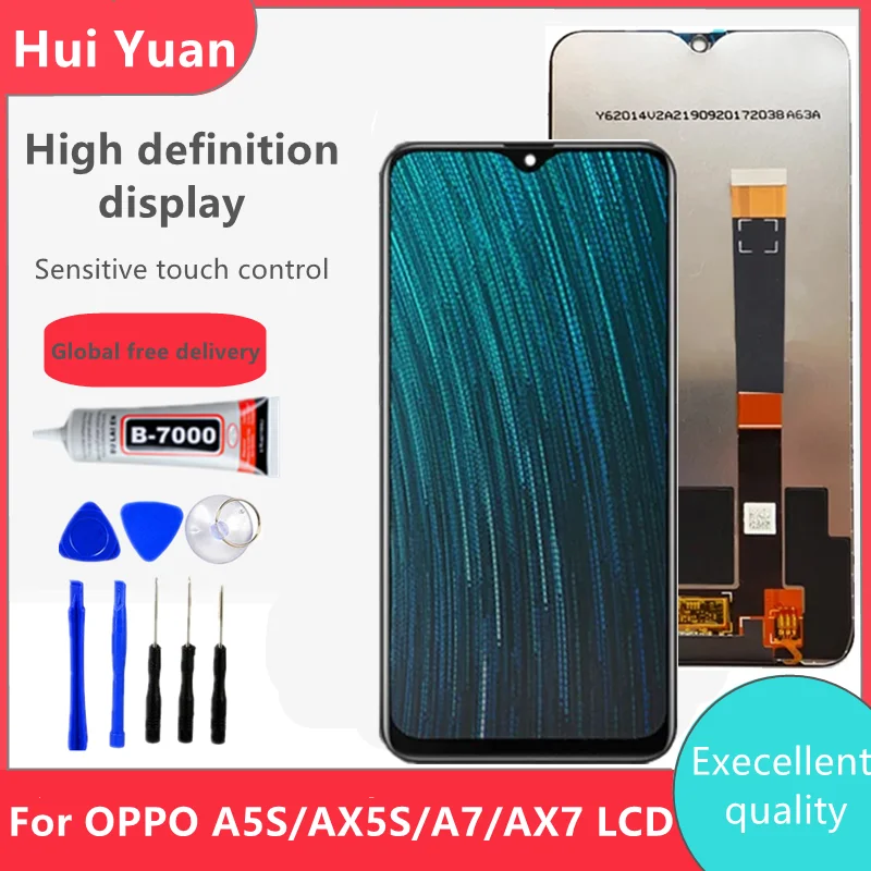 

6.2"; Original For Oppo A5s (AX5s) LCD CPH1909 Display Touch Screen Digitizer Assembly For Oppo A7 AX7 CPH1901 Screen Repair