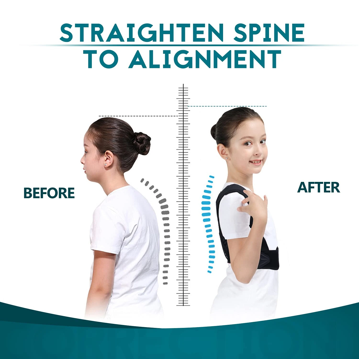 Улучшенный Профессиональный корректор осанки в верхней части спины-эффективный