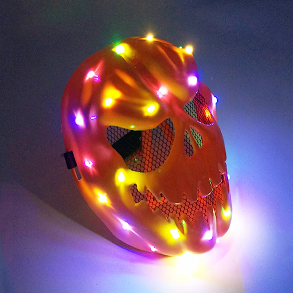 Популярная неоновая светящаяся голова тыквы для Хэллоуина |