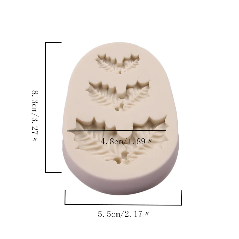 Силиконовая форма для выпечки в виде листьев падуба