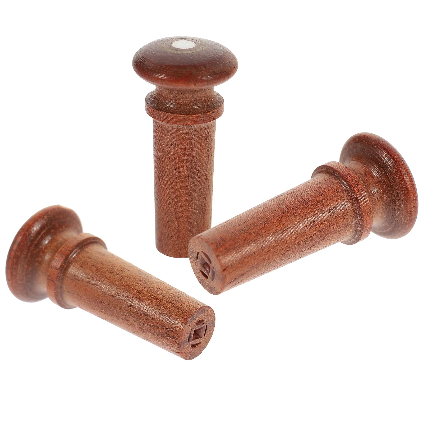 

3 Pcs Violin Tail Button Bridge Pegs Plugs Wood Endpin Chinrest Accessories Screws