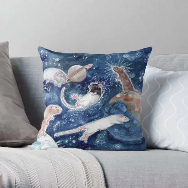 

Rats Are Stars Spelled Backwards Printing Throw Pillow Cover Home Soft Case Comfort Office Cushion Wedding Pillows not include