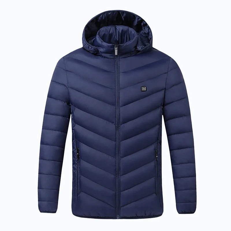 Fashion Men Jacket Intelligent Fever USB Winter Outdoor Electric Heating Warm Sprots Thermal Coat Clothing Heatable Cotton