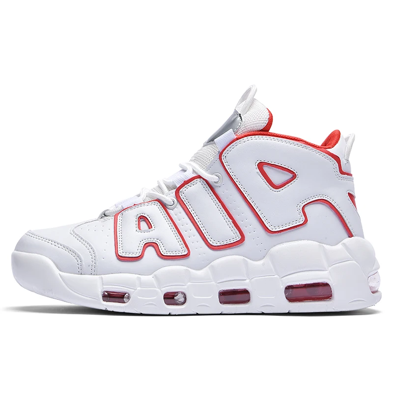 Women's Basketball Shoes Men's Fitness Sports Leather Sports Shoes Air Cushioned Shoes