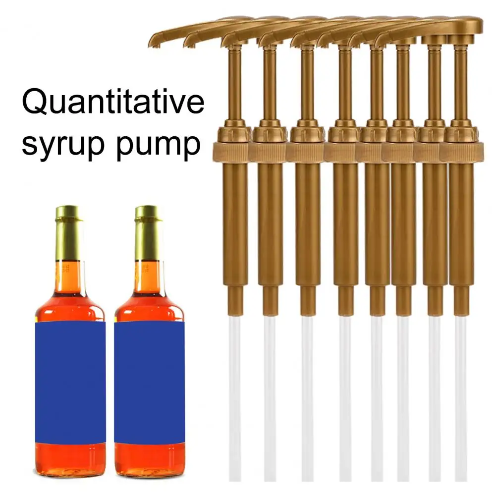 

Practical PP Plastic Sugar Press Bottle Pump Head Widely Use Quantitative Precision Syrup Dispenser Kitchen Supplies