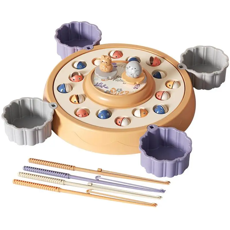 

Игрушки для рыбалки, вращающаяся настольная рыболовная игра из АБС-пластика включает 16 рыб и 4 рыболовных полюса, электрические игрушки для ...
