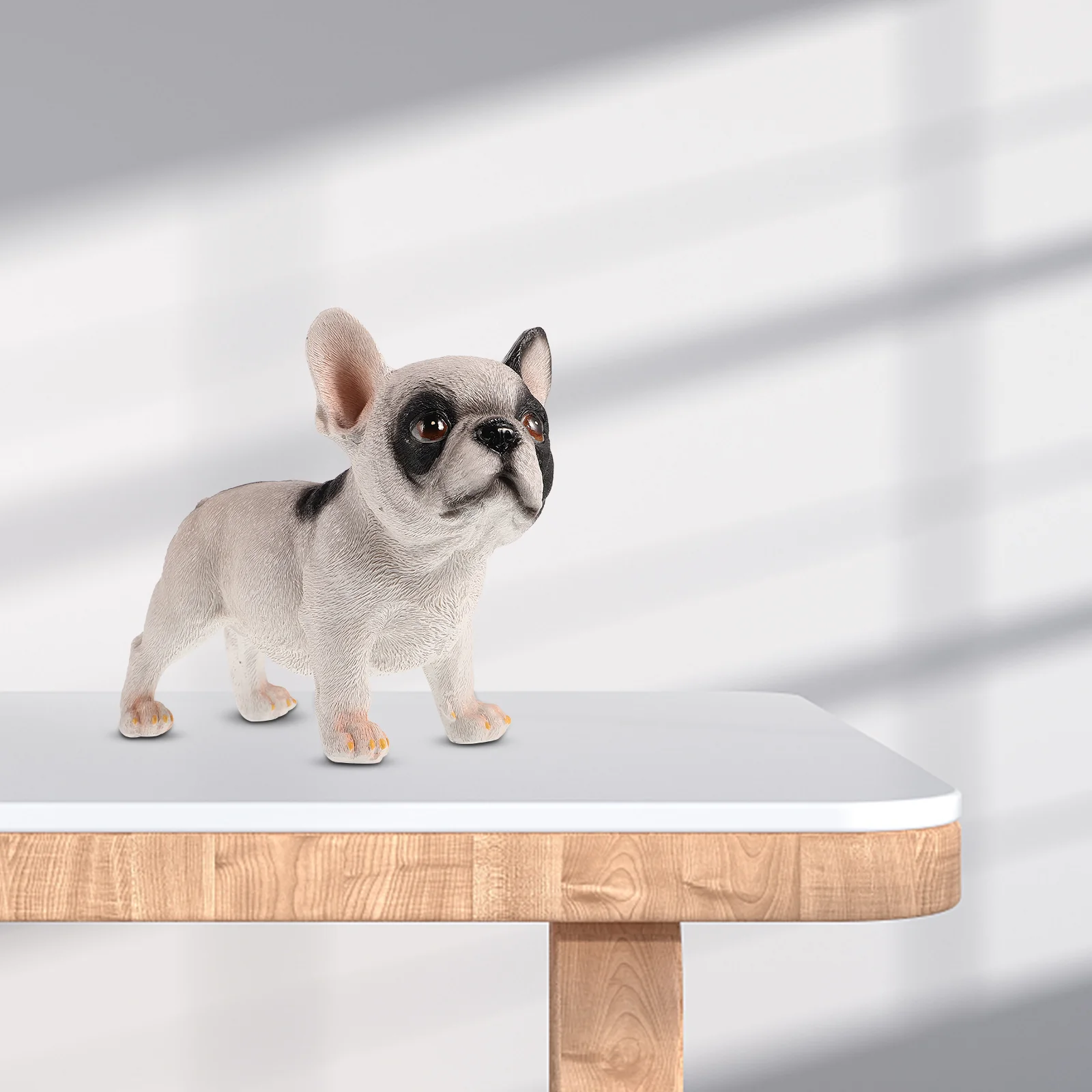 

Simulation Bulldog Figurine Lovely Resin Dog Sculpture Adornment Realistic Puppy Statue