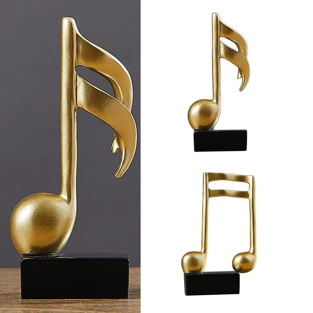 

2x Music Sculpture Ornament Figurine Statue Photo Props Tabletop Decoration