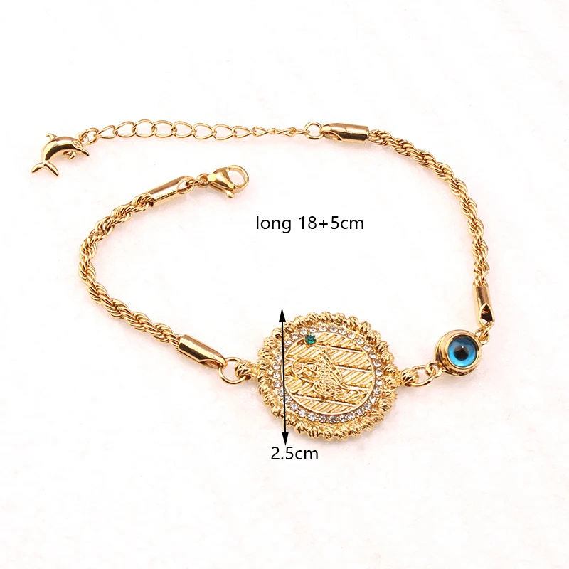 Новинка лидер продаж витая Цепочка турецкий браслет с монетами для женщин