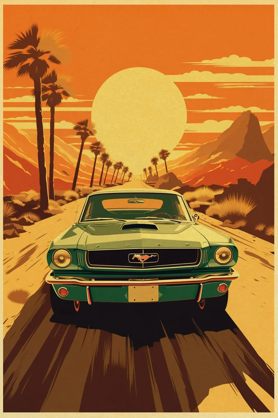 

Ретро постер JDM гонки 90-х