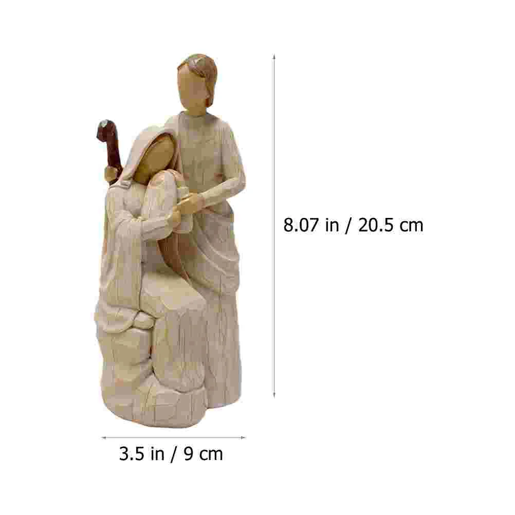 1 шт. фигурка религиозной матери дочери украшение из смолы ручная роспись