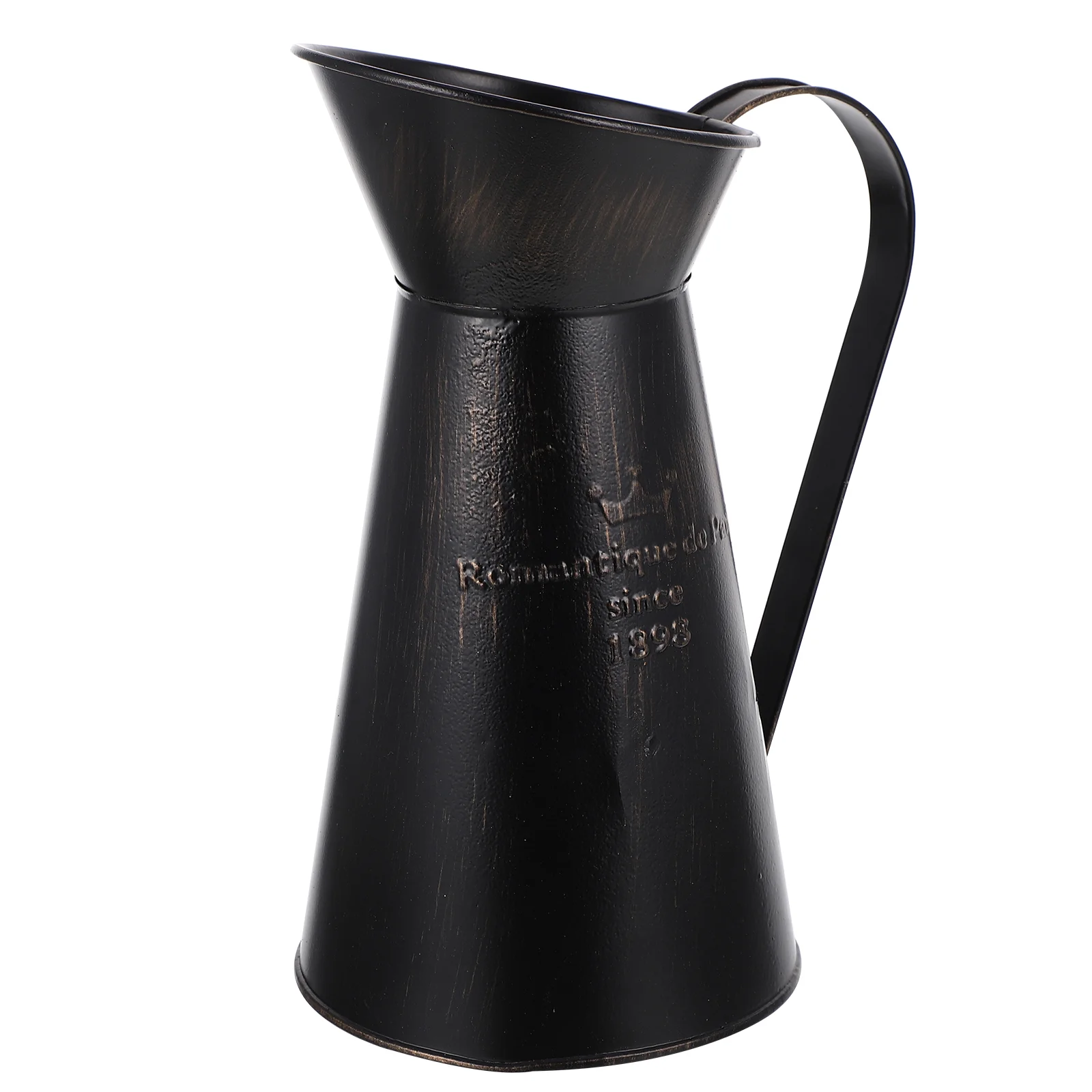 

Vase Flower Jug Metal Farmhouse Bucket Pitcher Shabby Decor Rustic Vases Galvanized Vintage Chiccan French Pot Bouquetdecorative