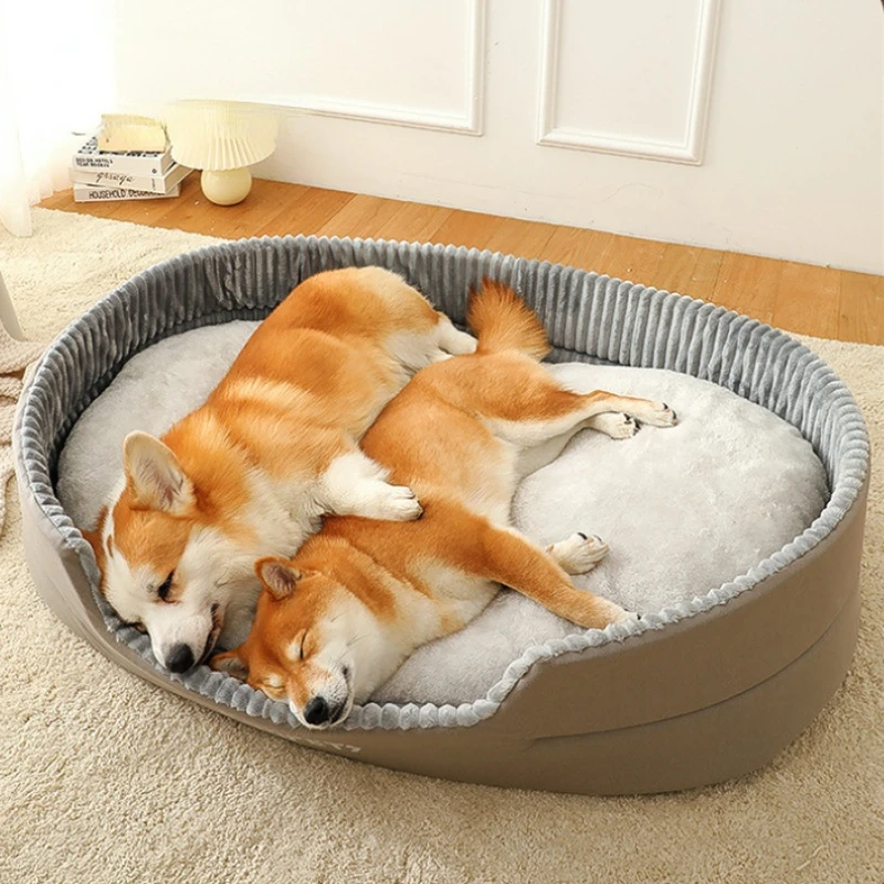 

Dog Bed Double Sided Big Size Extra Large Dog Bed House Sofa Kennel Soft Fleece Pet Dog Cat Warm Bed S-3XL Pet Accessories