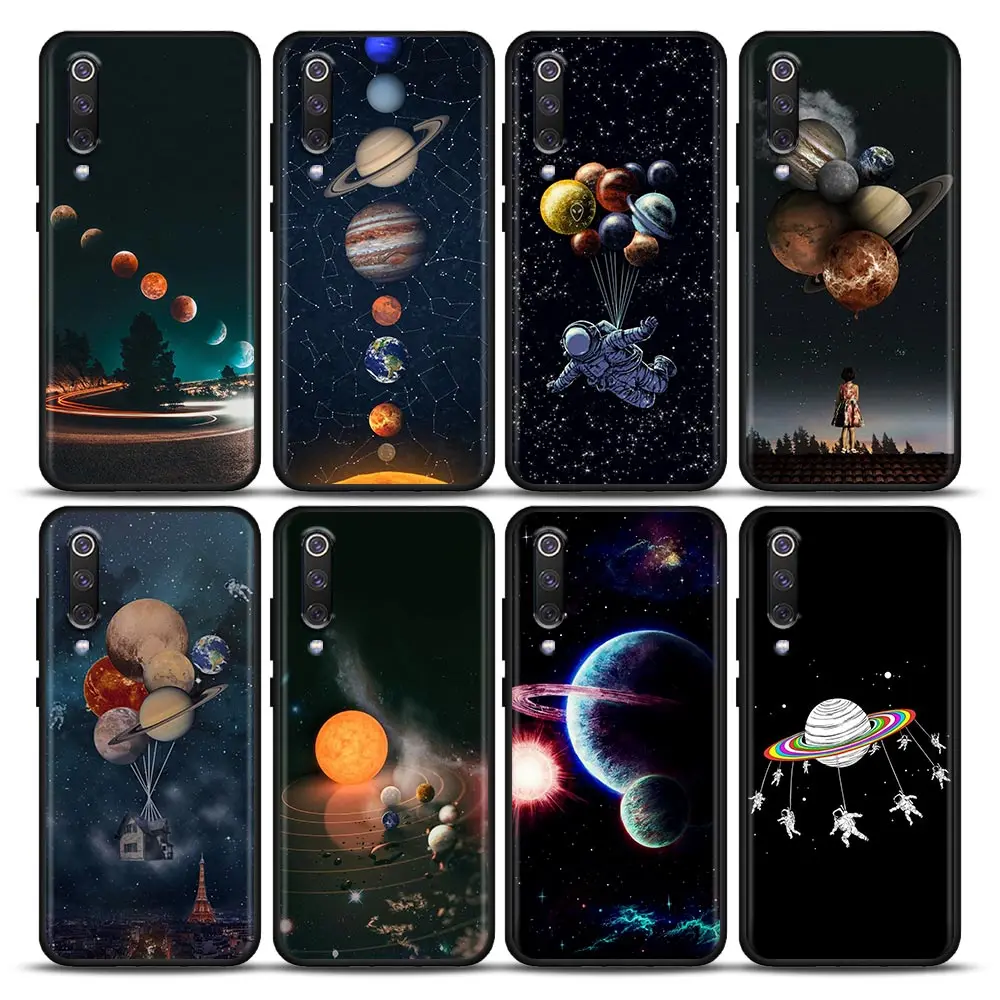 

Space Planets Earth Mars Galaxy Case for Xiaomi Mi 9 9T Pro SE Mi 10T 10S MiA2 Lite CC9 Pro Note 10 Pro 5G Soft Silicone Cover