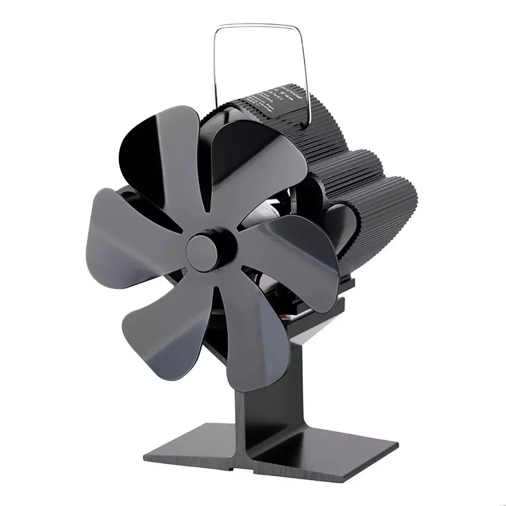 

Вентилятор для плиты с 6 лопастями, бесшумная эффективная распределение тепла, фотография, деревянная горелка, работающая от тепла, для ками...