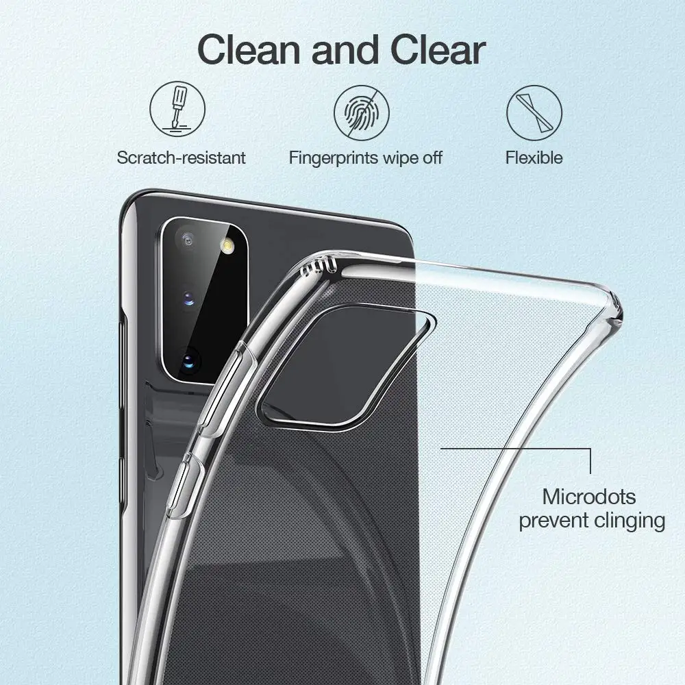 High Quality Clear Case for Samsung Galaxy S20 S21 S22 Plus Ultra FE Silicone Soft Phone Back Funda S20Plus S21Ultra S20FE S21FE
