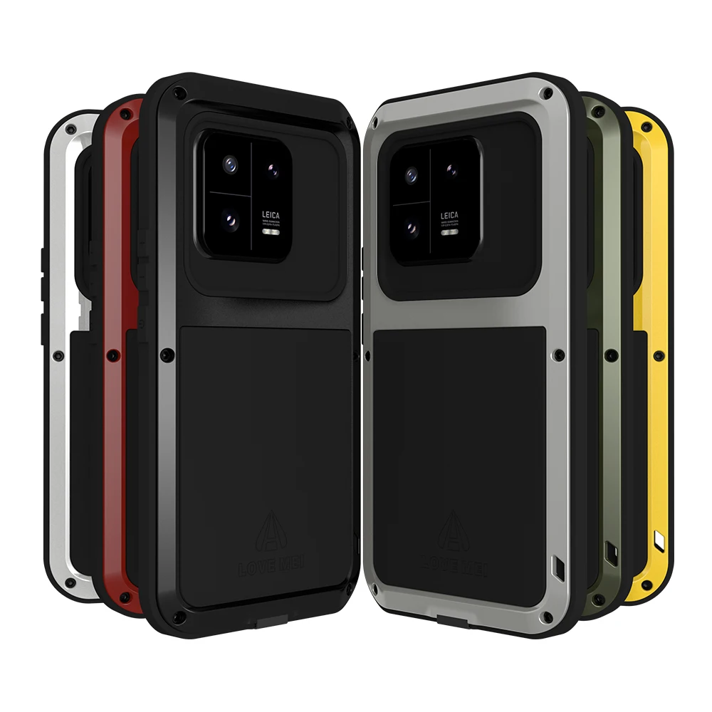 Original LOVE MEI Case For Xiaomi 13 Pro Metal Armor Cover Mi 13Pro Military Grade Shockproof Silicone Funda Shell Coque Skin