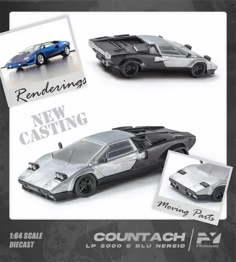 Finclassically 1:64 Countach LP 5000 Limited 799 Литая под давлением модель автомобиля