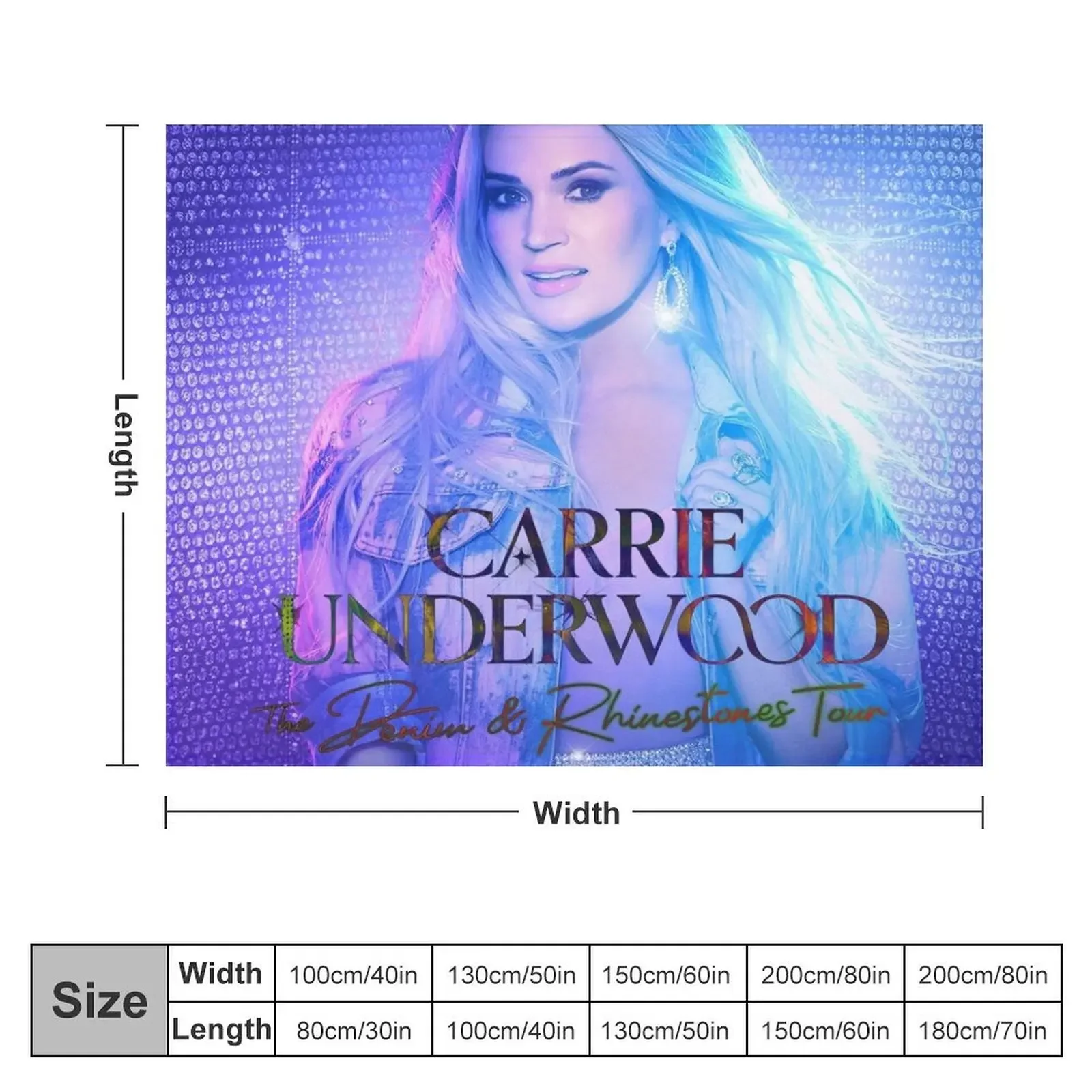 Джинсовое и искусственное одеяло carrie tour 2022 masmay персонализированные подарочные