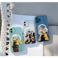 soul eater anime phone case transparent magsafe magnetic magnet for iphone 13 12 11 pro max mini wireless charging