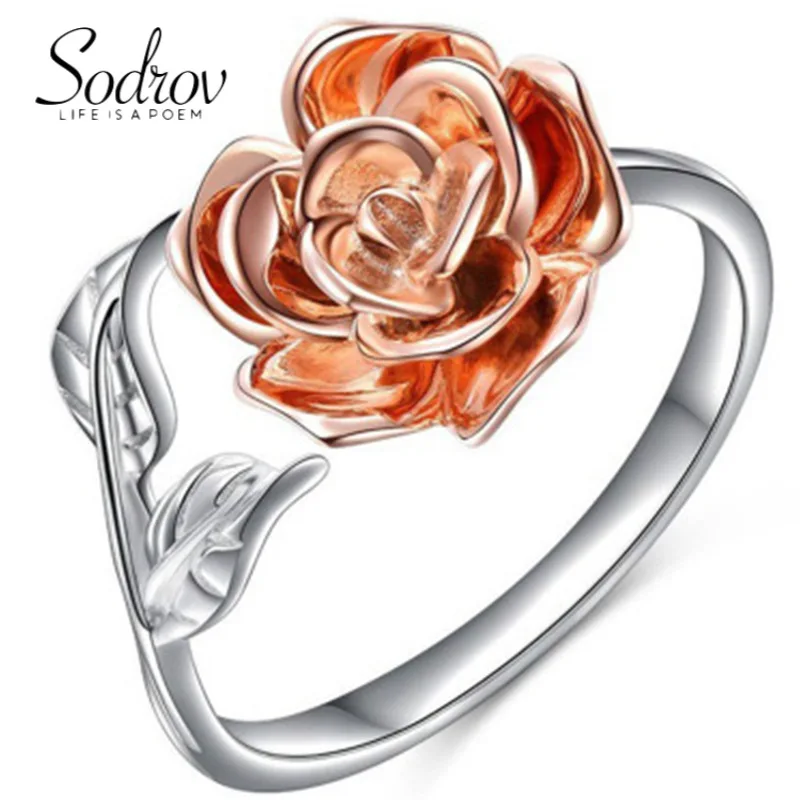 

Vintage Rose Gold Rose Flower Open Ring