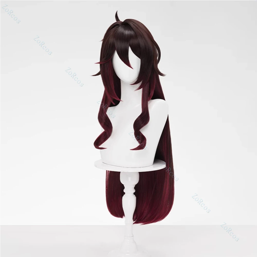 Game Honkai: Star Rail Tingyun Косплей Парик 80 см Длинные Красные Коричневые Термостойкие