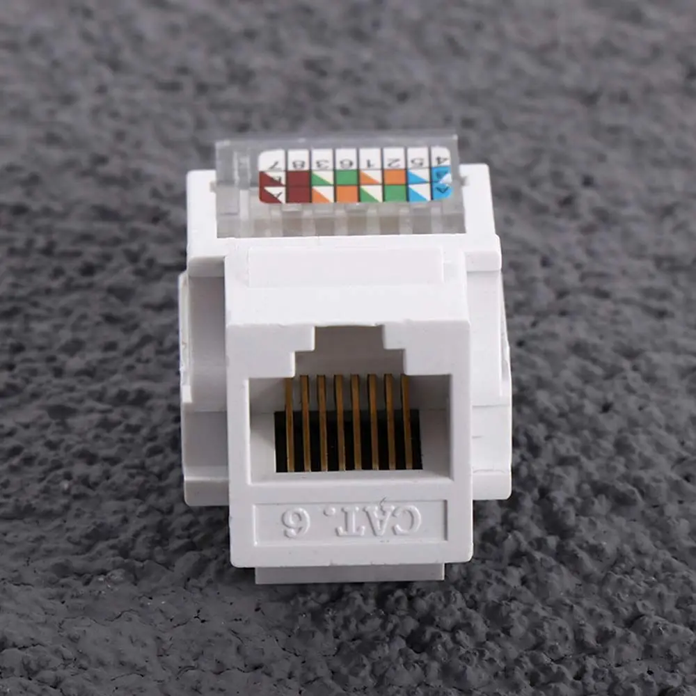 Фото Женский Ethernet-адаптер AMP Сетевой адаптер без инструментов Информационная розетка Сетевой модуль CAT6 Сетевой разъем Разъем RJ45 №5