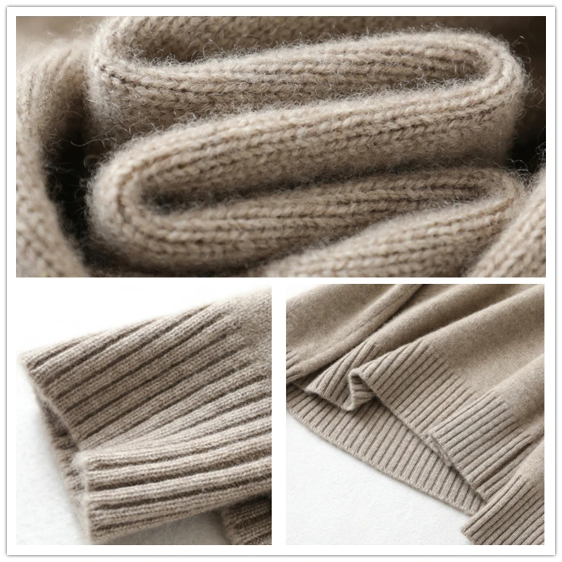 Женский свитер с высоким воротником Повседневные вязаные топы ярких цветов