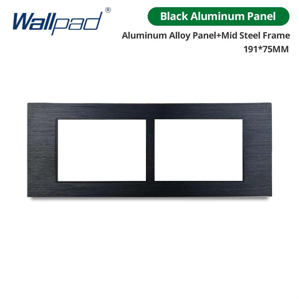 

Wallpad DIY закаленное стекло, алюминиевая панель из нержавеющей стали 118*75 мм 153*75 мм 191*75 мм только рамка