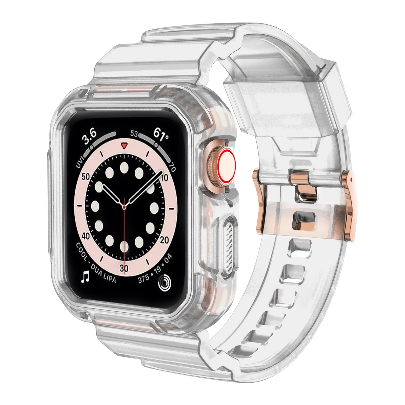 Фото Чехол+ремешок для Apple Watch 45 мм, 44 мм, 49 мм, 41 мм, 40 мм, 38 мм, 42 мм, TPU-браслет, чехол для ремешка, для Iwatch Series 9, 8, 3, 6, SE, 7, Ultra №3
