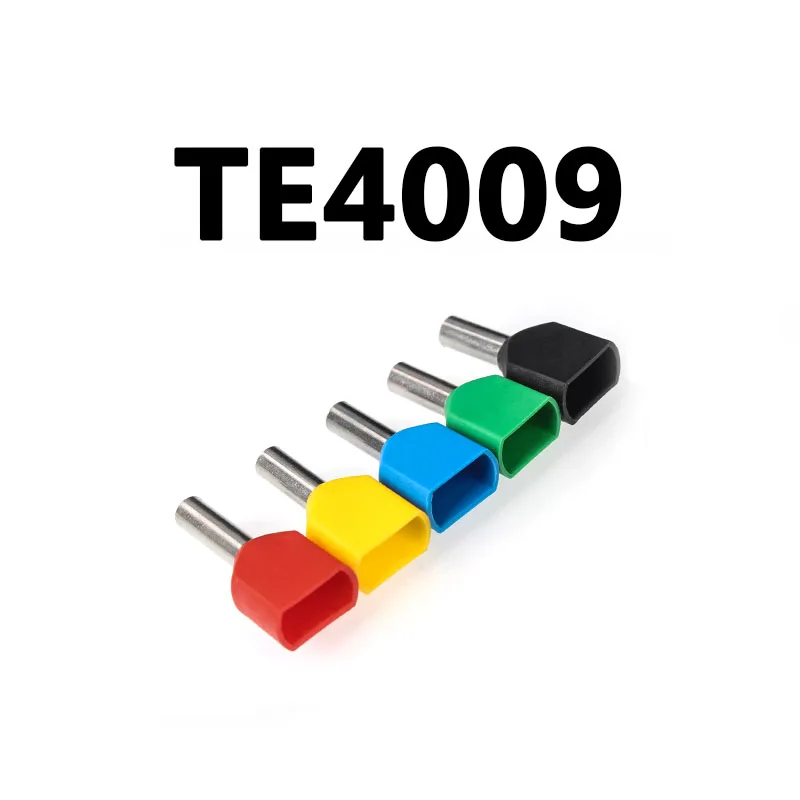 

100pcs double pipe insulated cold-press terminal Needle end Multicolor optional TE4009