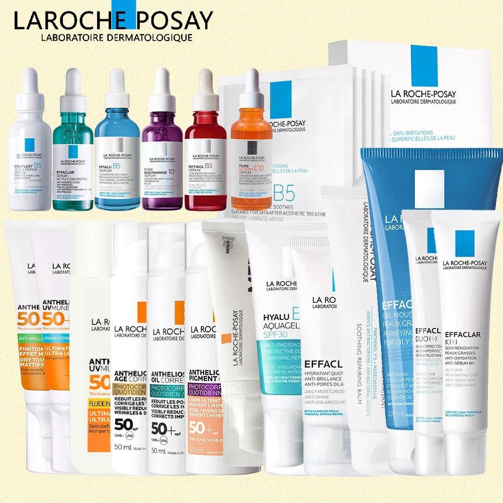 Набор La Roche Posay для удаления дефектов на лице, солнцезащитный крем для лица, антиглиосный крем для удаления дефектов, несколько заказов, SPF50 +, восстанавливающий барьер, уход за кожей