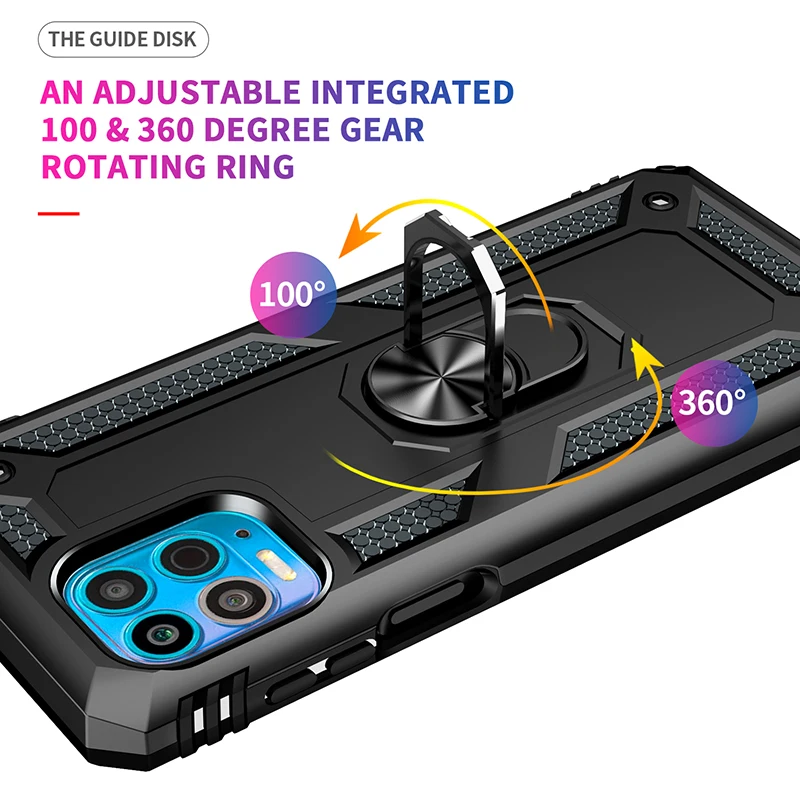 shockproof phone case for motorola g100 g71 g60 g51 g50 g41 g40 car holder ring cover for moto g31 g30 g20 g10 g9 g8 g7 plus g6 free global shipping