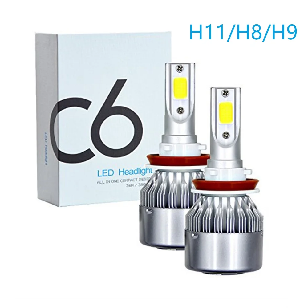 

LED H11 Headlight Bulb H4 880 881 9007 9008 9012 H1 H3 9004 H8 H7 HB3 HB4 9005 9006 300K 6000K C6 Car Headlamp Fog Lamp