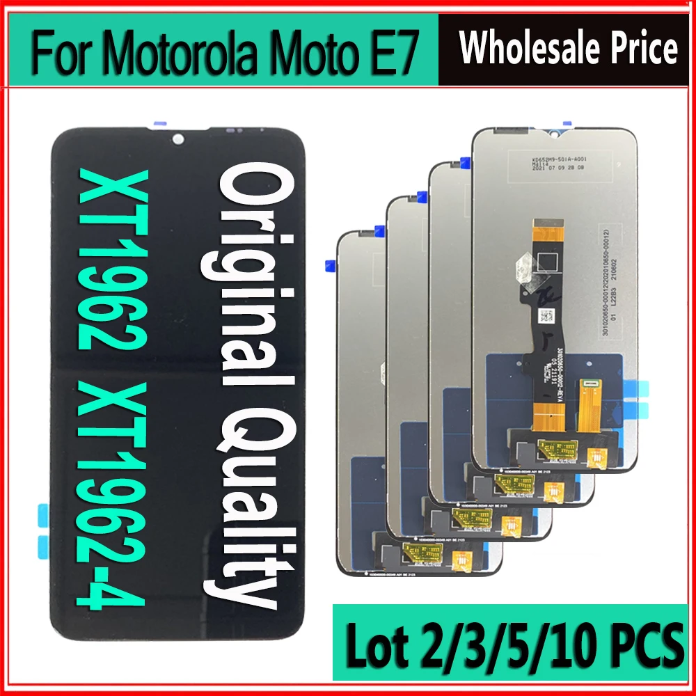 Оригинальный ЖК-дисплей для Motorola Moto E7 2/3/5/10 шт./лот сенсорный экран в сборе с