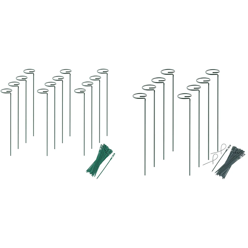 

Plant Support Stakes, 15.7 Inch Plant Support Garden Stakes, Flower Stakes Support With 24 Pcs Twist Ties