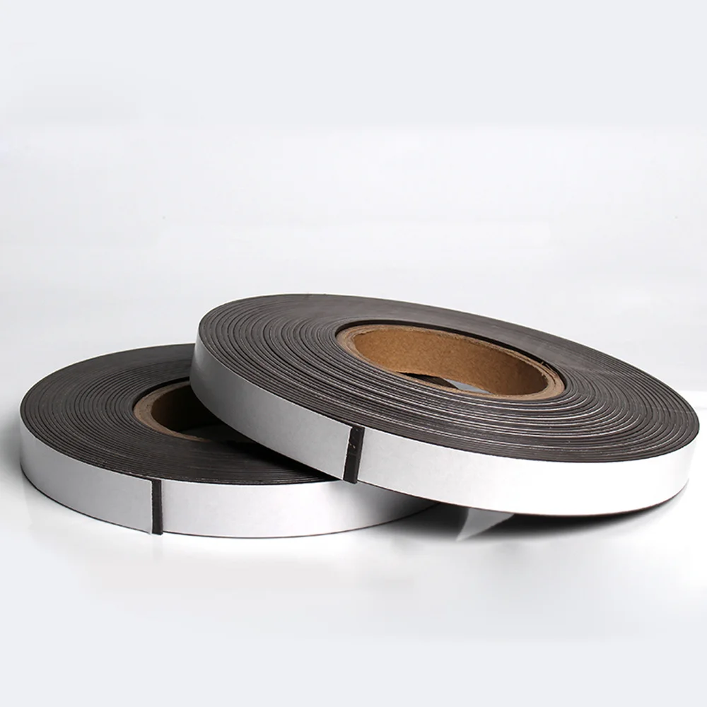 

2M Self-adhesive Flexible Soft Magnetic Strip Rubber Magnet Taperubber Magnet Self-adhesive Tape Width 10-50mm