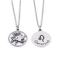 12 constellation necklaces pendants astrological zodiac sign choker for women statement taurus scorpio capricron gemini bijoux