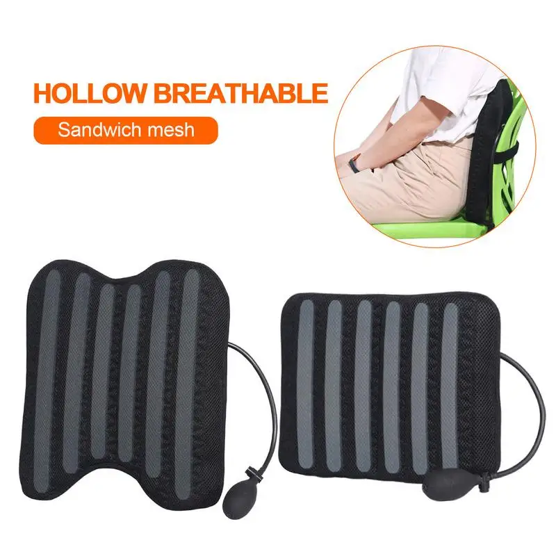 

Car Seat Inflatable Lumbar Support Pillow Ultralight Compact Back Support Seat Cushion For Women Men Kids Car Seat Accessories