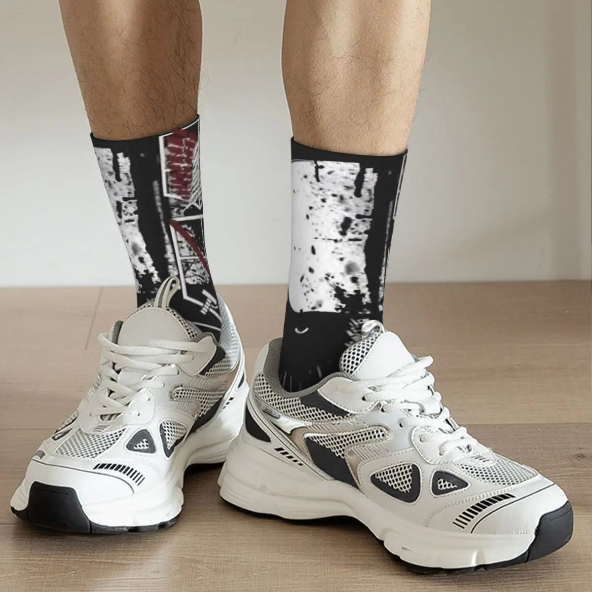 Винтажные классные сумасшедшие мужские носки AOT в стиле хип-хоп унисекс Носки с рисунком команды из аниме «атака на Титанов»
