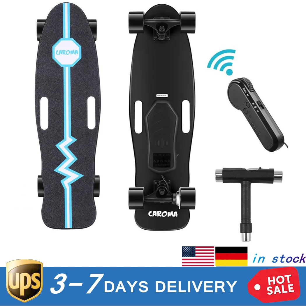 

350W Remote Control Electric Skateboard 12 MPH Top Speed 8 Miles Max Range 350W Hub Motor Small Noise 29.4V 2000 mAh Lithium Bat