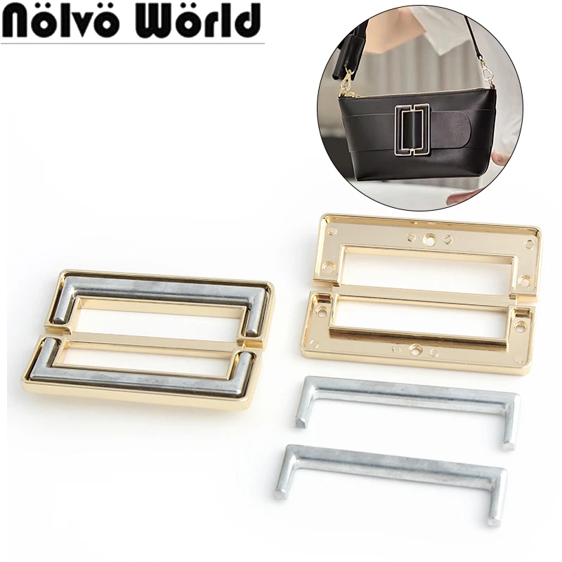 

5-10-30Sets Light Gold Metal Turn Clasp Locks For Bags Handbags Totes Purse Buckles DIY Crafts Adjustable Hardware Accessories
