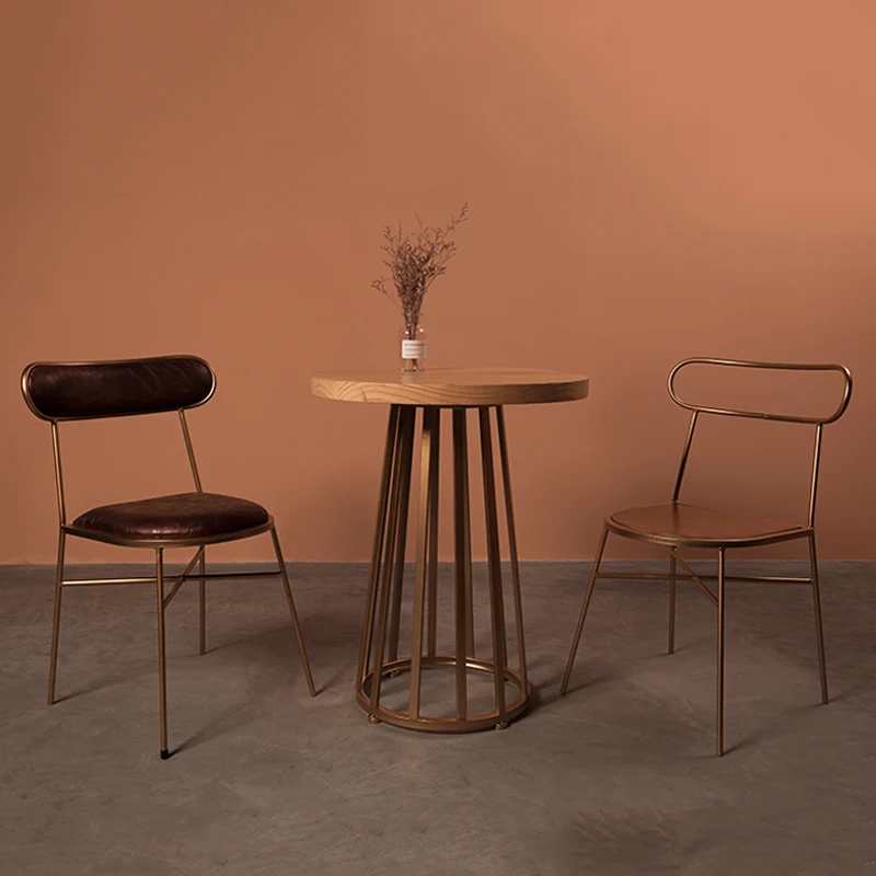 

Роскошное коммерческое кожаное обеденное кресло в скандинавском стиле, офисное и кухонное мягкое кресло для бара, гостиной, салонного смес...