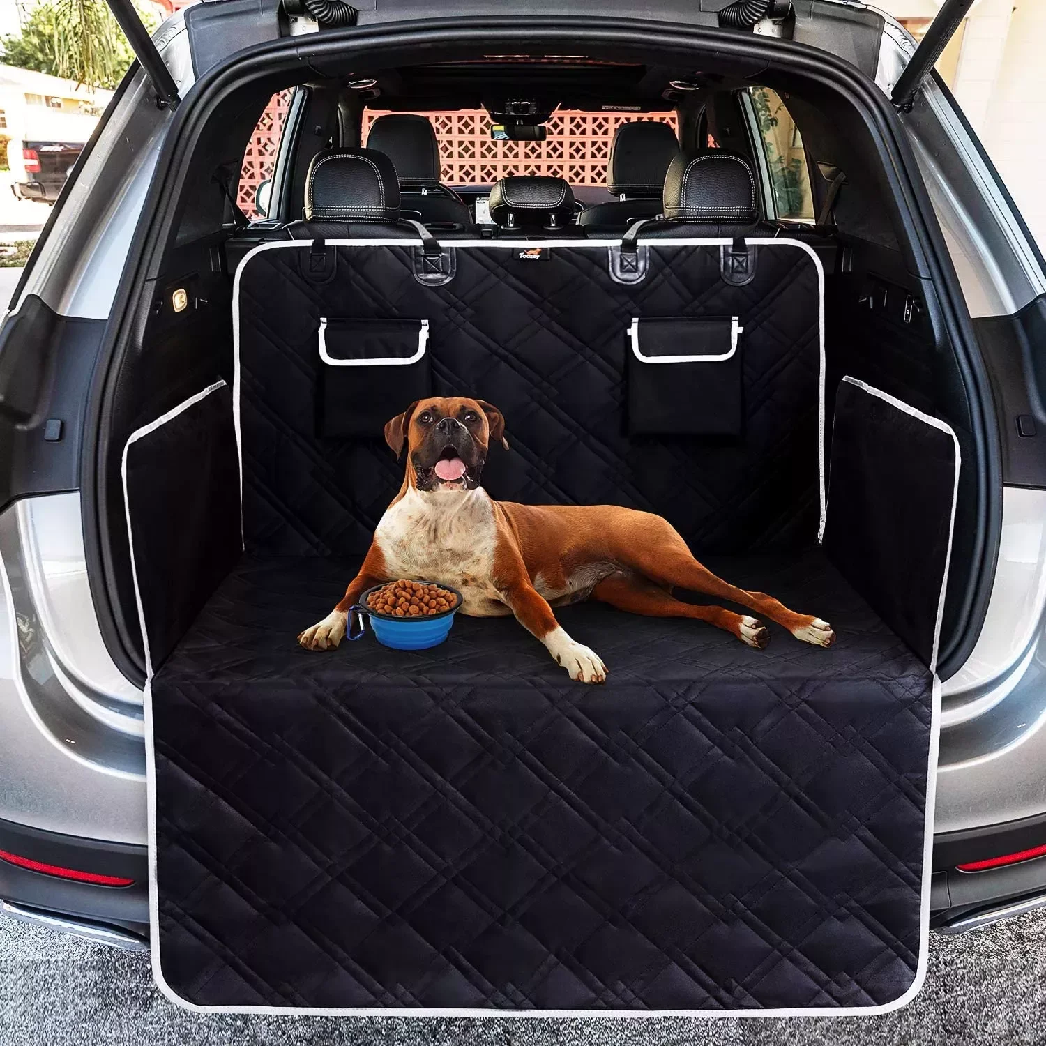 

Pet Dog Car Seat Cover Carrier Waterproof With Pet Safety Belt Pocket SUV Car Trunk Boot Back Seat Mat Hammock Cushion Protector